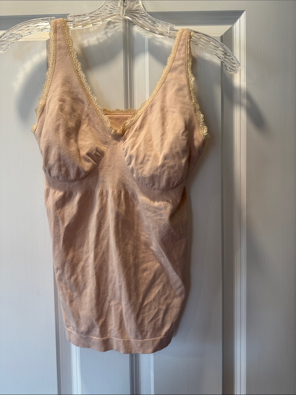 Amoena Women’s Pocketed Lace-Trim Tank Top - Blush